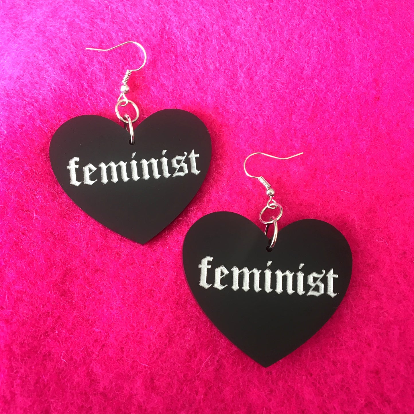 Feminist Heart Earrings