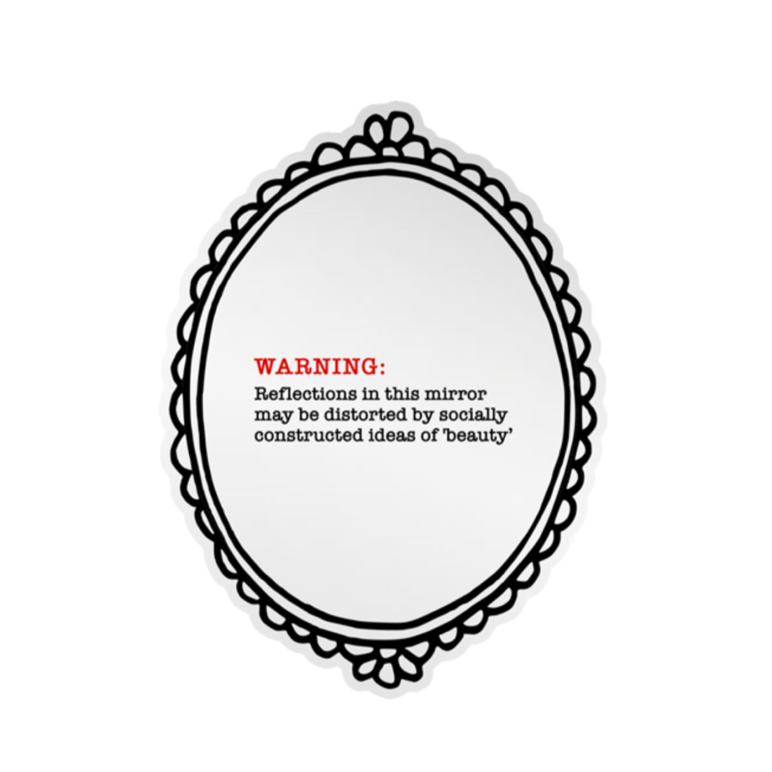 Warning Mirror Sticker