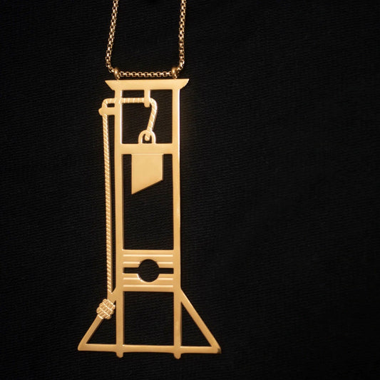 Let Them Eat Cake Guillotine Necklace