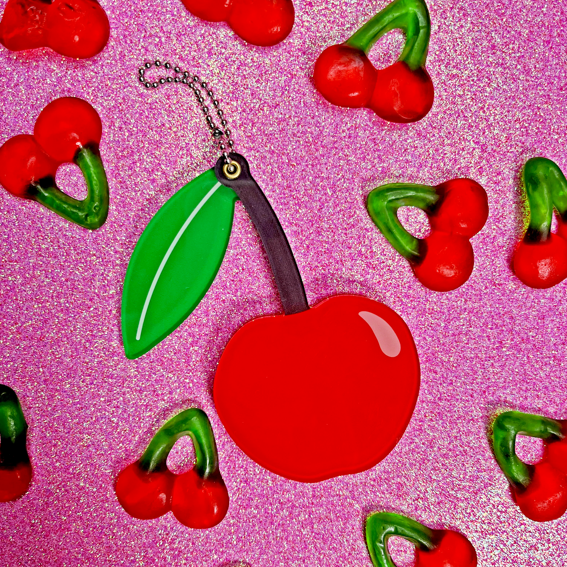 Cherry Mirror Keychain